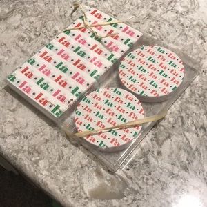 kate spade fa la la la Coaster and Napkin set